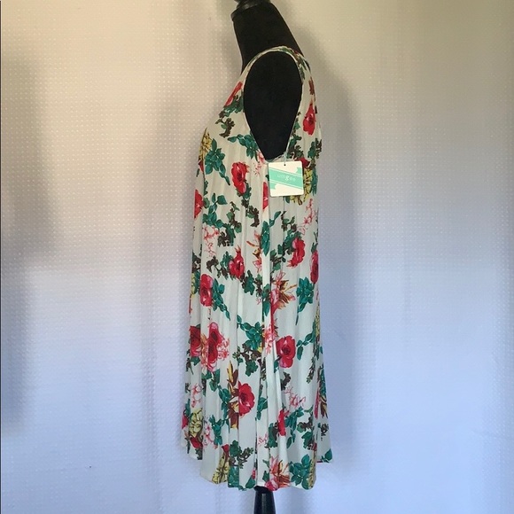 Umgee Sleeveless Floral Print Dress Size Med NWT - Picture 4 of 8